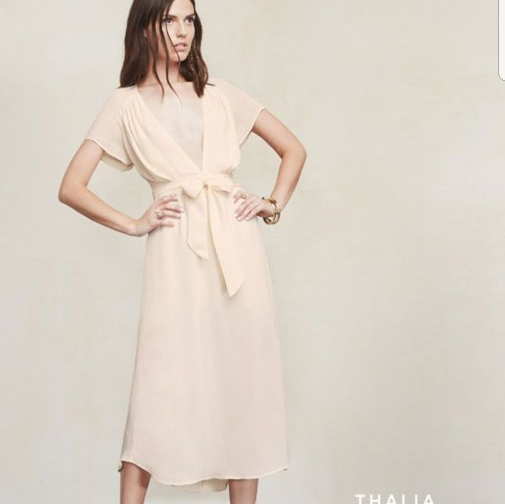 Reformation Thalia Dress, Ivory Size 2